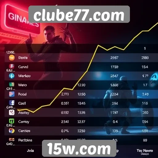 Estudo sobre a popularidade dos jogos no Clube77