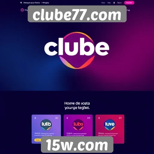 Usabilidade e design do site Clube77 Com